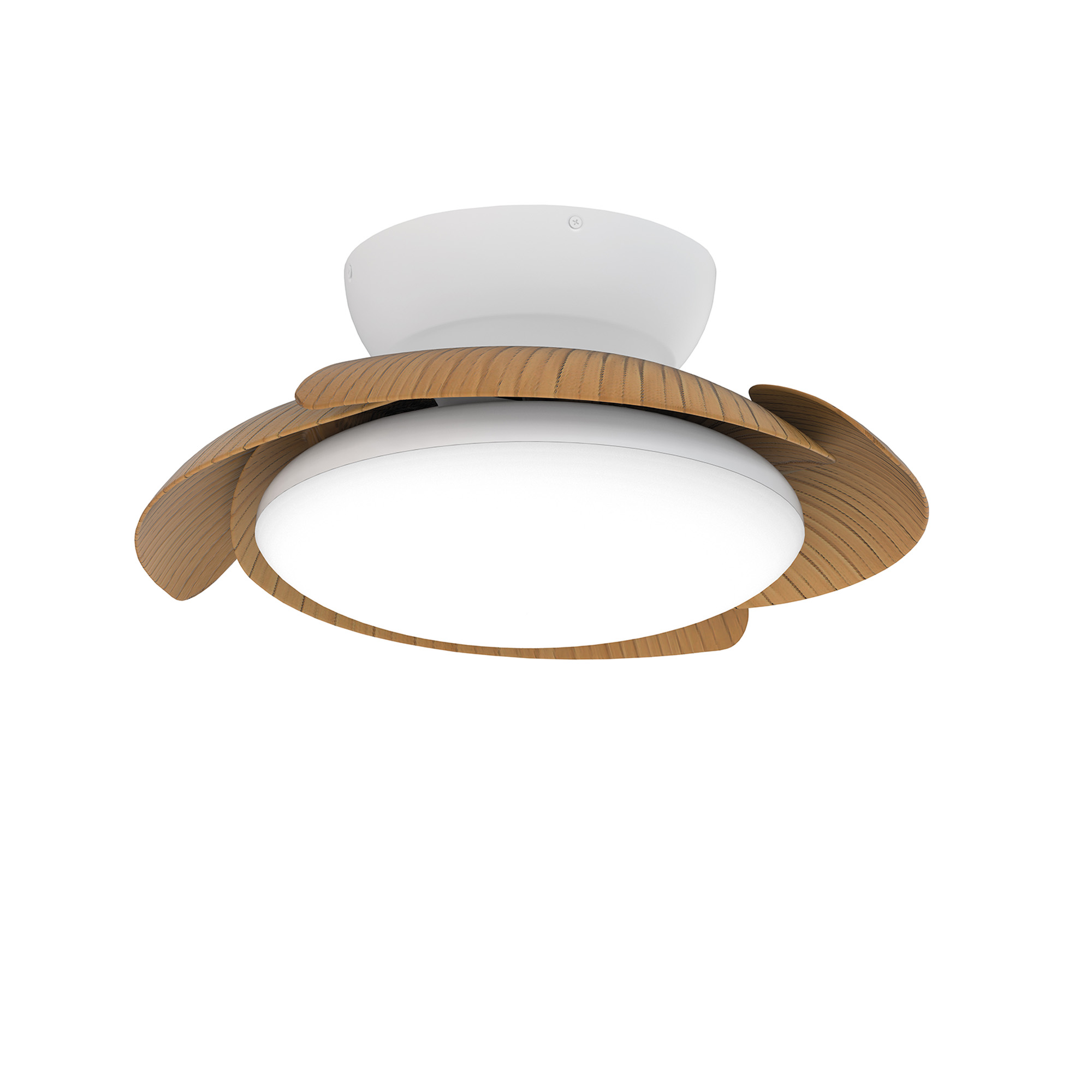 M8234  Aloha 45W LED Dimmable Ceiling Light & Fan; Remote Controlled Wood